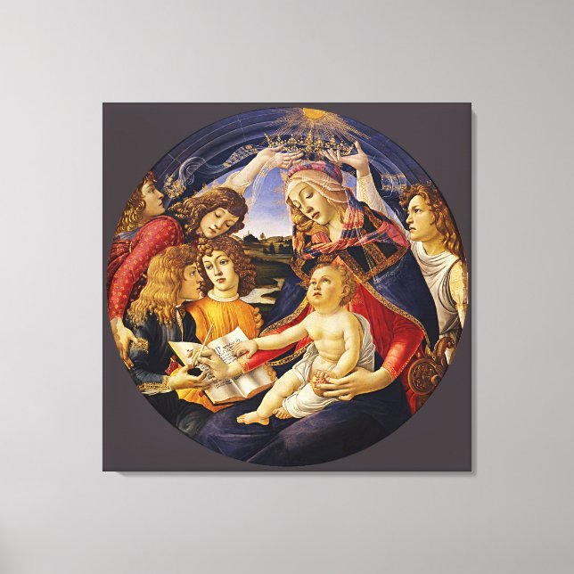 Madonna of the Magnificat by Botticelli Canvas Print (Front)