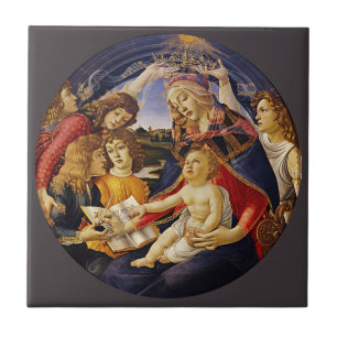 Madonna of the Magnificat by Botticelli Tile