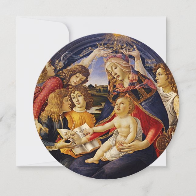 Madonna of the Magnificat by Sandro Botticelli Invitation (Front)