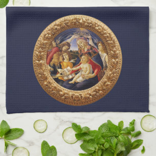 Madonna of the Magnificat by Sandro Botticelli Tea Towel