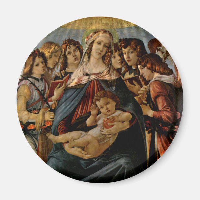 Madonna of the Pomegranate - Botticelli Magnet (Front)