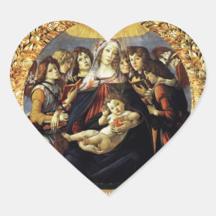 Madonna of the Pomegranate Heart Sticker