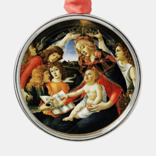 Madonna of the Pomegranate Metal Tree Decoration
