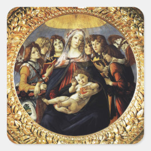 Madonna of the Pomegranate Square Sticker