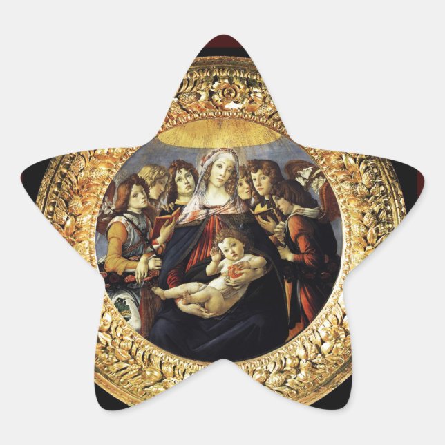 Madonna of the Pomegranate Star Sticker (Front)