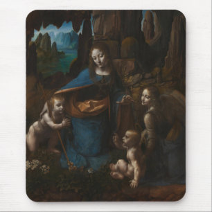 Madonna of the Rocks"Virgin Mary, baby Jesus, John Mouse Mat