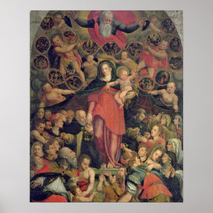 Madonna of the Rosary, c.1569 (oil on canvas) Poster
