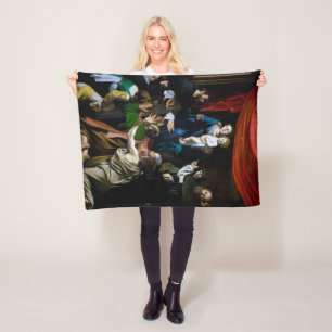 Madonna of the Rosary, Caravaggio Fleece Blanket