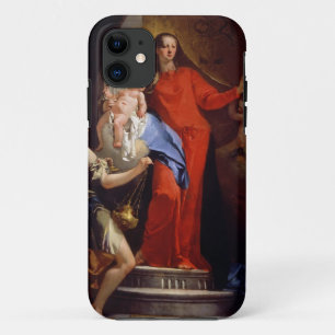 Madonna of the Rosary (oil on canvas) iPhone 11 Case