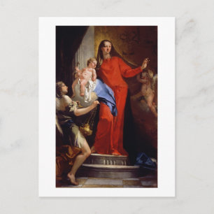 Madonna of the Rosary (oil on canvas) Postcard