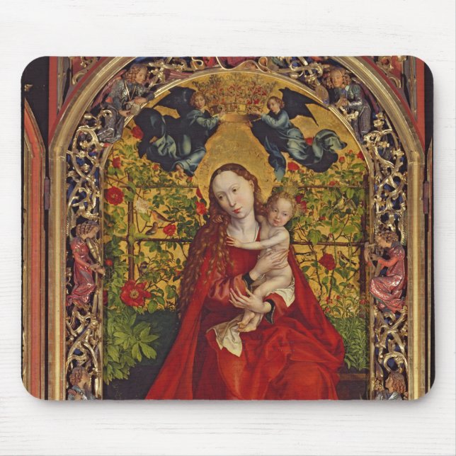 Madonna of the Rose Bower, 1473 Mouse Mat (Front)