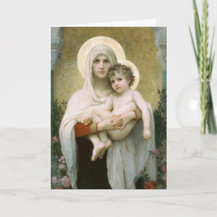 Madonna of the Roses by Bouguereau Card