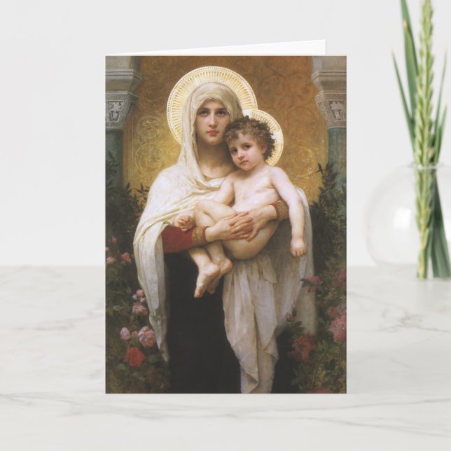 Madonna of the Roses by Bouguereau Card (Front)