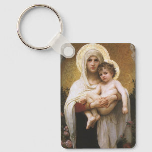 Madonna of the Roses by Bouguereau Key Ring