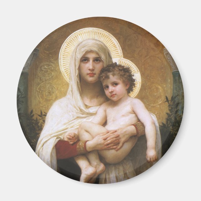 Madonna of the Roses by Bouguereau Magnet (Front)