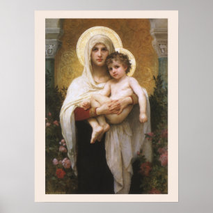 Madonna of the Roses by Bouguereau Poster