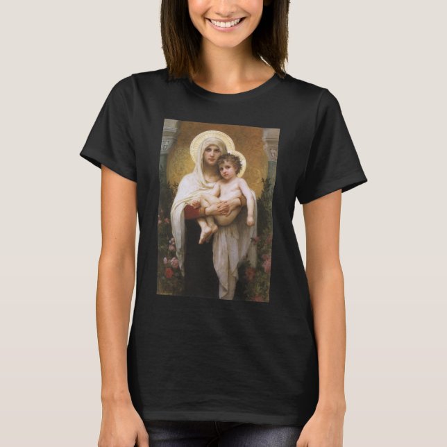 Madonna of the Roses by Bouguereau T-Shirt (Front)
