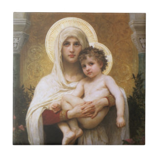 Madonna of the Roses by Bouguereau Tile