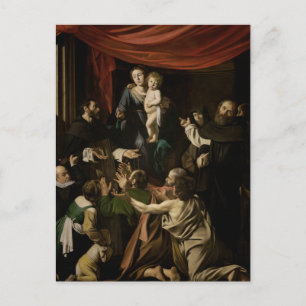 Madonna of the Roses by Caravaggio Postcard