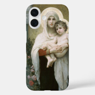 Madonna of the Roses by William-Adolphe Bouguereau iPhone 16 Case