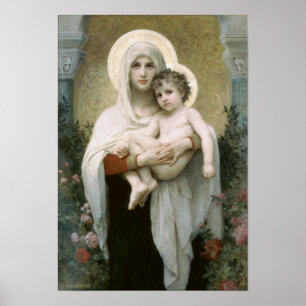 Madonna of the Roses – William Adolphe Bouguerea Poster