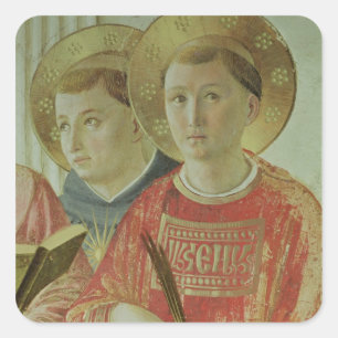 Madonna of the Shadow, detail of St. Thomas Square Sticker