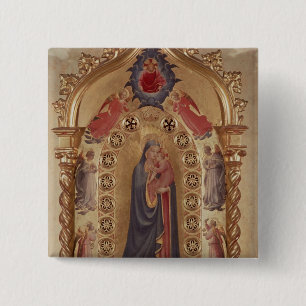 Madonna of the Stars 15 Cm Square Badge