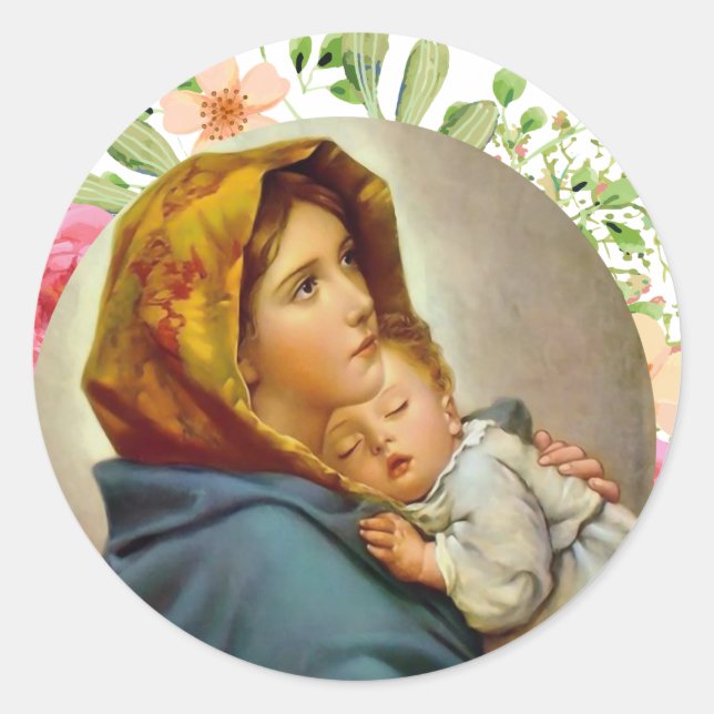 Madonna of the Streets Holy Mary Madonnina Classic Round Sticker (Front)