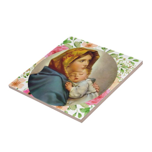 Madonna of the Streets Holy Mary Madonnina Tile (Side)