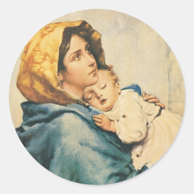 Madonna of the streets - Roberto Ferruzzi Classic Round Sticker (Front)