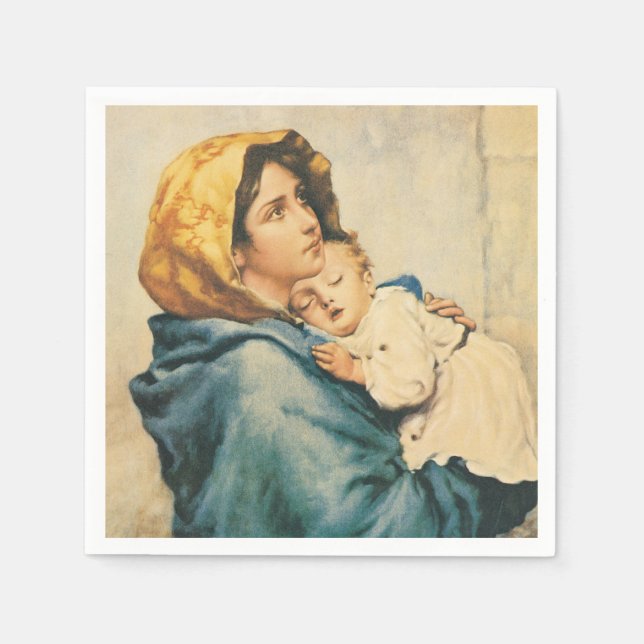 Madonna of the streets - Roberto Ferruzzi Napkin (Front)