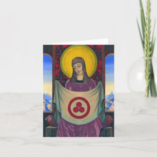 Madonna Oriflamma by Nicholas Roerich Thank You Card