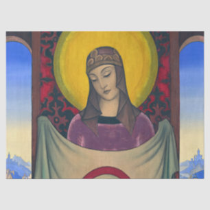 Madonna Oriflamma by Nicholas Roerich Tissue Paper