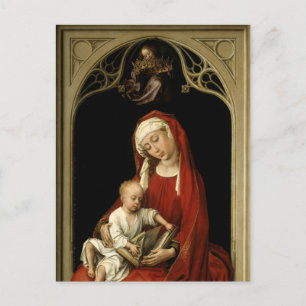 Madonna Receiving Angelic Crown Holiday Postcard