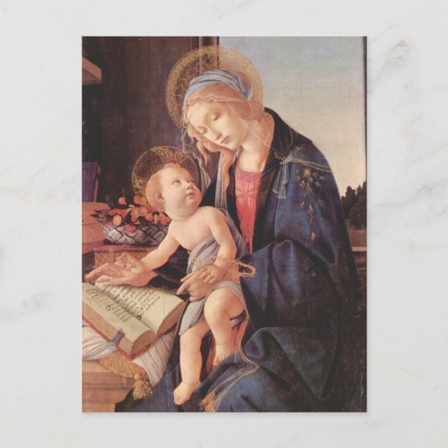 Madonna teaches the child Jesus Postcard (Front)