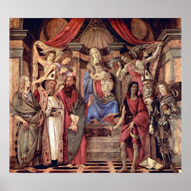 Madonna throne of angels and saints poster (Front)