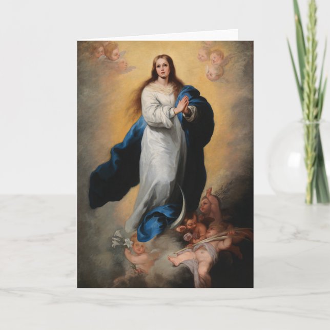 MADONNA WITH ANGELS RENAISSANCE PAINTING CARD (Front)