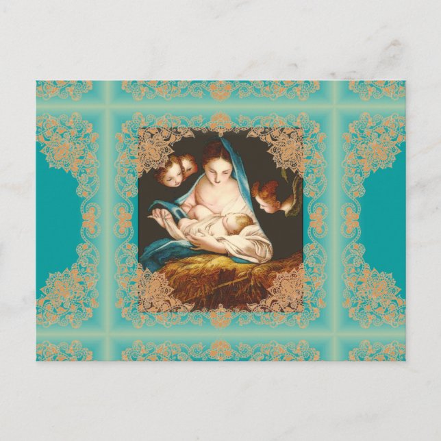 Madonna With Baby Jesus by Carlo Maratta (postcard Holiday Postcard (Front)