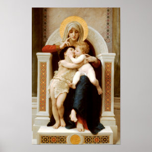 Madonna with child and John the Baptist  Poster