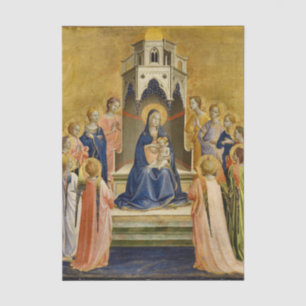 Madonna with Child and Twelve Angels by Angelico   Tissue Paper