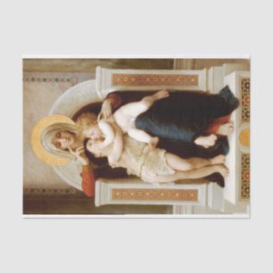 Madonna with child & John the Baptist, Bouguereau Tissue Paper