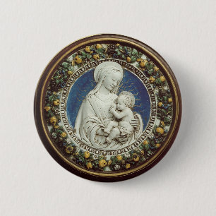 MADONNA WITH CHILD, round 6 Cm Round Badge