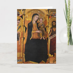 Madonna with Child Siena Italy Holiday Card