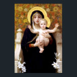 Madonna with child – William-Adolphe Bouguereau Poster<br><div class="desc">Madonna with child – William-Adolphe Bouguereau,  1899. The Virgin of the Lilies – La Vierge au lys. Filter: No.</div>