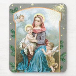Madonna with Christ Child Mouse Mat