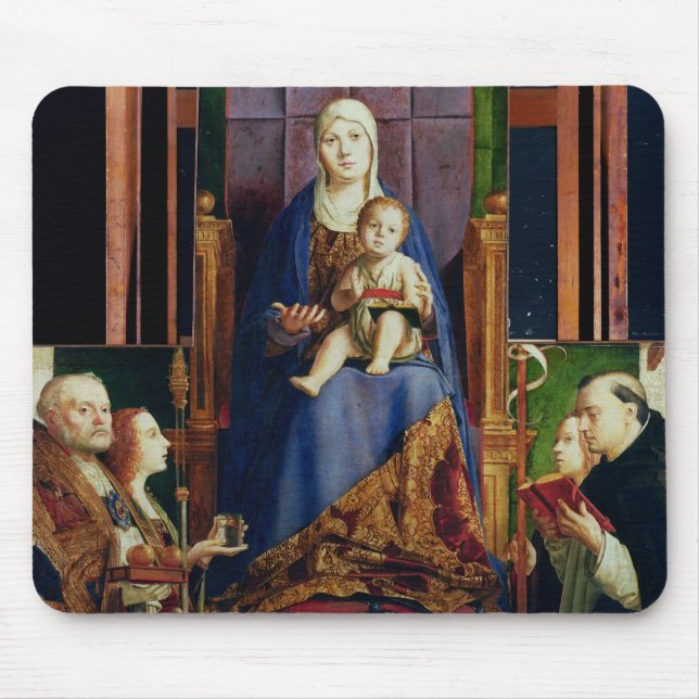 Madonna with Saint Nicholas of Bari Mouse Mat (Front)
