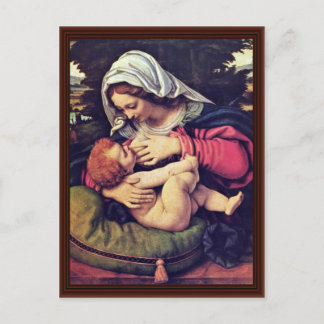 Madonna With The Green Cushion Postcard