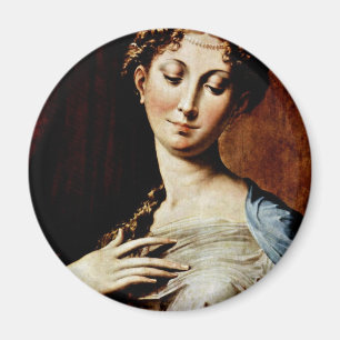 Madonna With The Long Neck  By Parmigianino Magnet