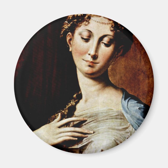 Madonna With The Long Neck  By Parmigianino Magnet (Front)
