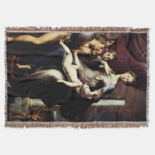 Madonna with the Long Neck Throw Blanket